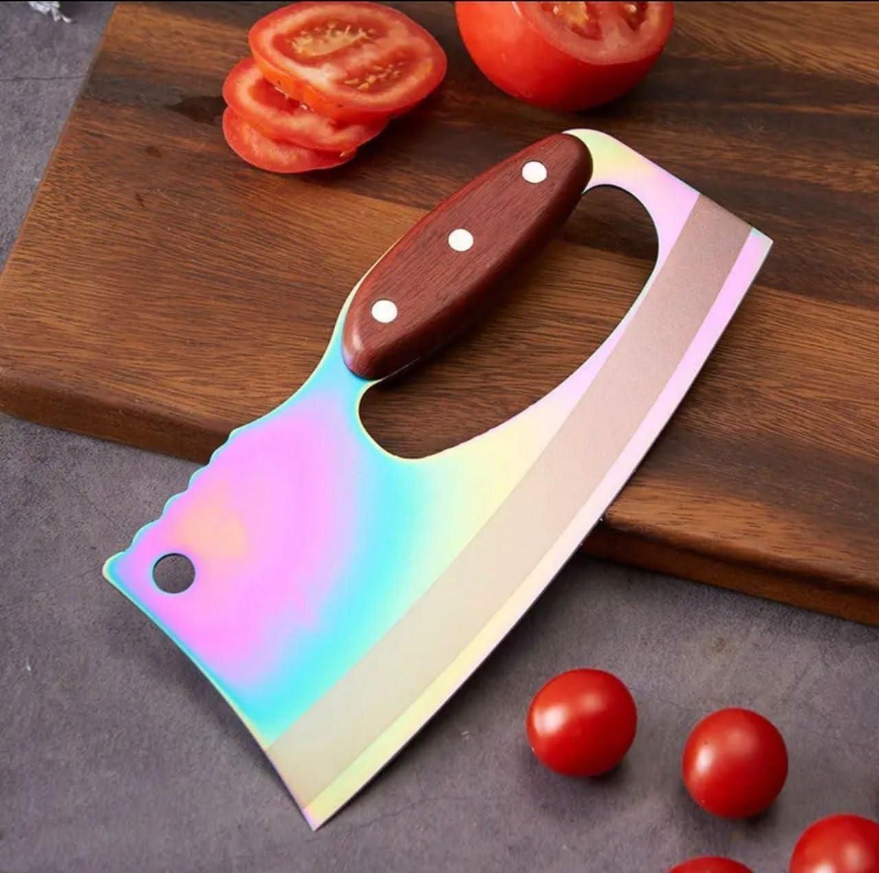 ProSlice Artisan Knives - Premium Stainless Steel Chef Knife Set with Wooden Handle.